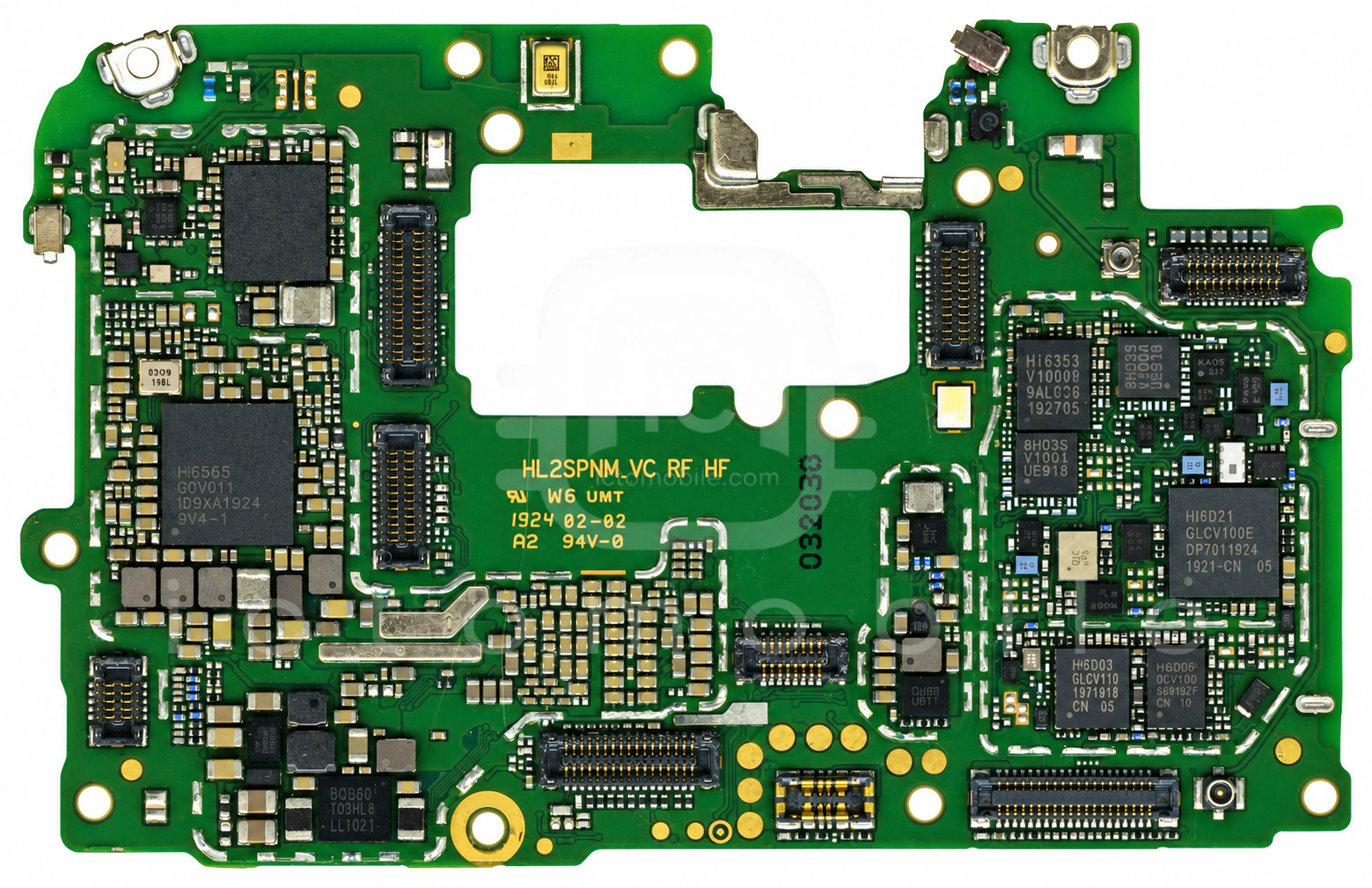 تصویر روی برد گوشی با نقاط آیسی